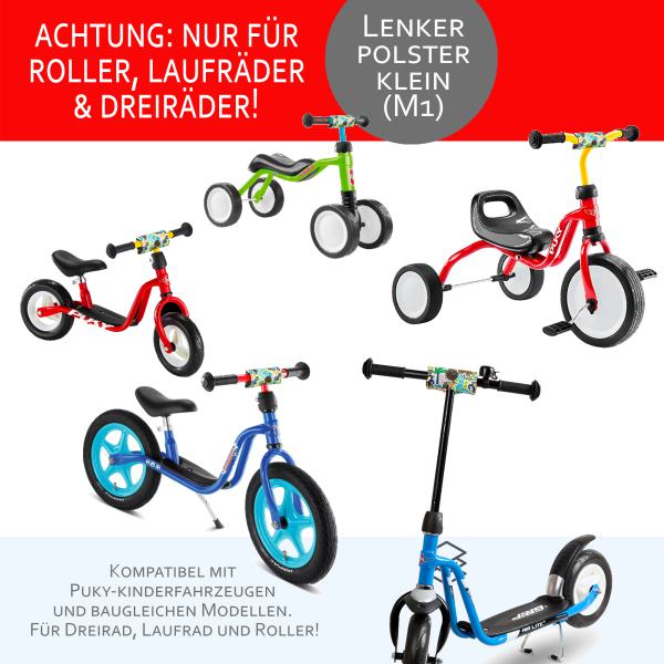 BAMBINIWELT Lenkerpolster, Lenkerschutz für Scooter, Laufrad, Dreirad, Fahrrad